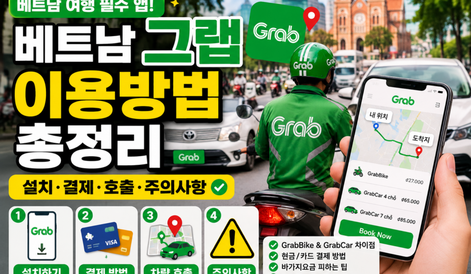 베트남 그랩 이용방법 총정리|설치·결제·호출·주의사항